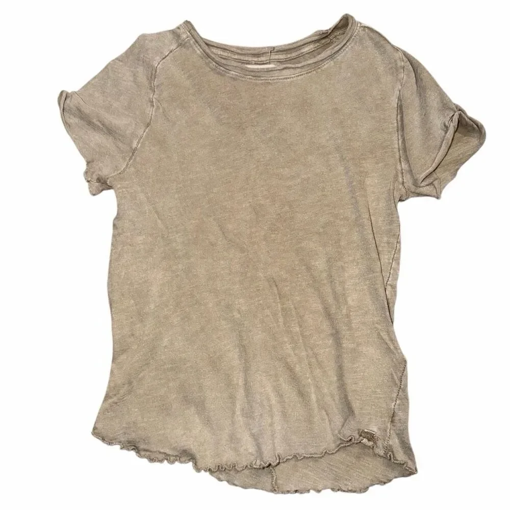 Free People X We The Free Be My Baby Tee shirt in tropical nut womens M NEW